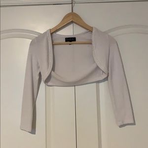 White Cropped Jacket/Cardigan